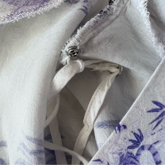 AllSaints Fay Tajpur Shirt Dress Blue and White Size 6 - Picture 9 of 12